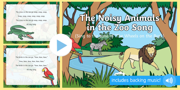 Zoo Animals Song PowerPoint | Zoo Animals phonics Activity