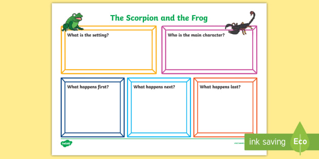 Frog the the story and scorpion 