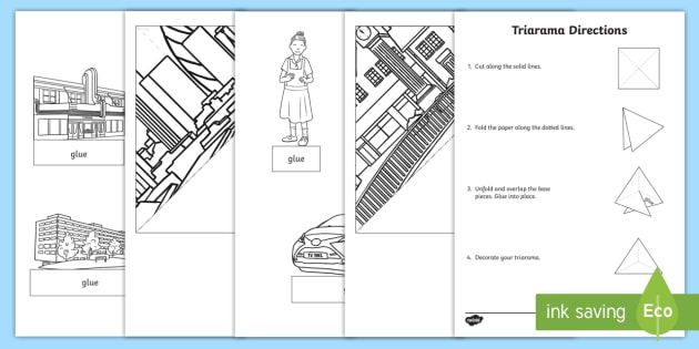 city landscape triarama worksheet worksheet teacher made