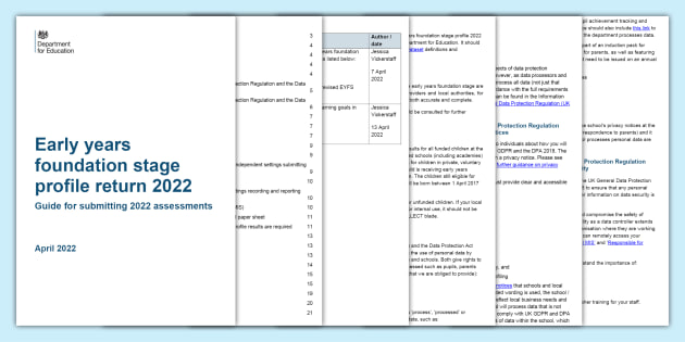 Early Years Foundation Stage Profile Return 2022