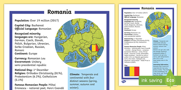 Romania Information And Fun Facts