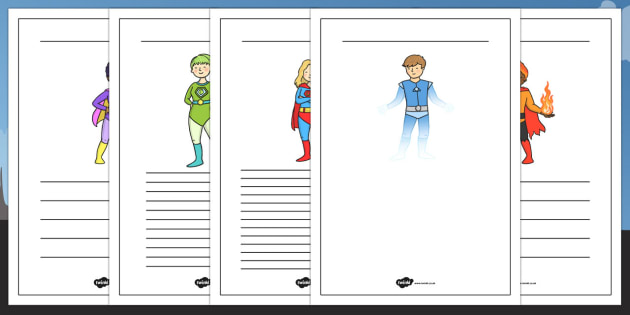 Superhero writing prompts image