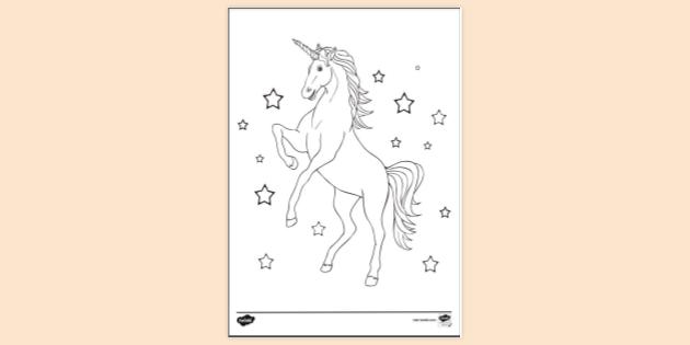 Unicorn Colouring Sheet| Colouring Sheets