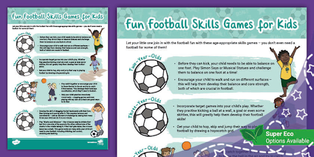 Kids Fun Football Skills Games Parents Summer Activities