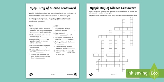 Nyepi Day of Silence facts and resources for your class