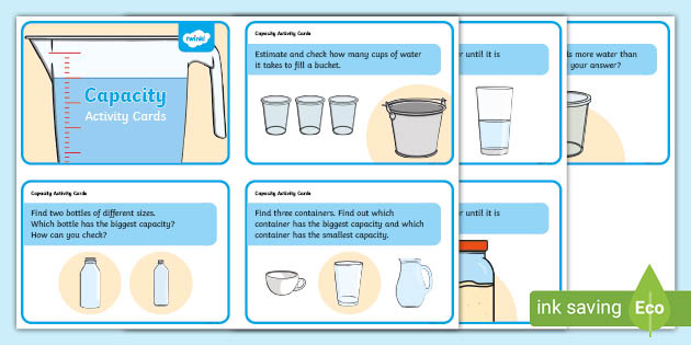 Capacity Activity Cards (teacher made)
