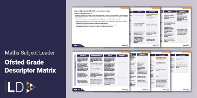 Maths Subject Leader: Ofsted Grade Descriptor Matrix