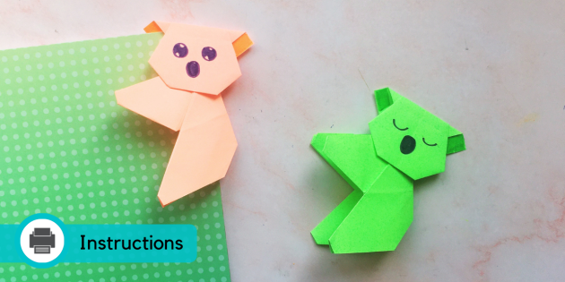 Origami Koala Bookmark Instructions | Origami Instructions