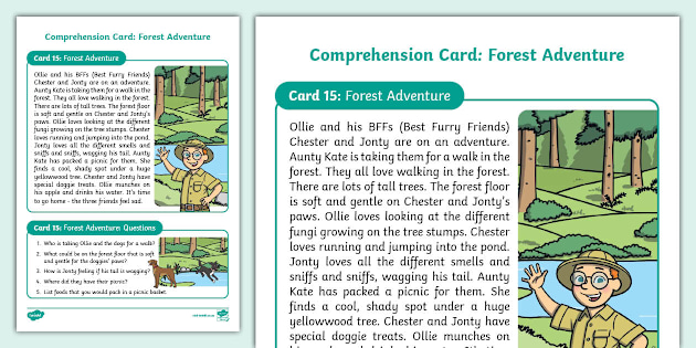 Comprehension Card: Forest Adventure