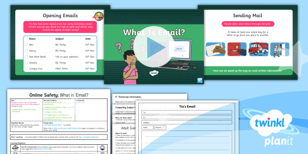 Computing: Online Safety: What Is Email? Year 1 Lesson Pack 5