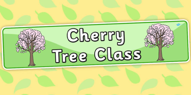 Free Cherry Tree Themed Classroom Display Banner 0691