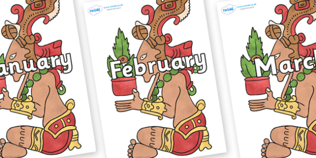 of the year on huun ixim - months of the year, months poster