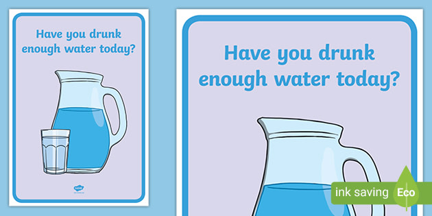 drink water poster for children
