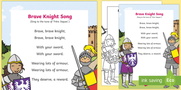 Brave Knight Song (teacher made)