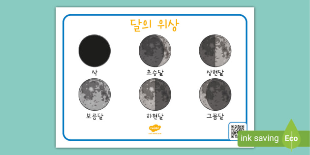 달의 위상 단어 매트 (Phases of the Moon Word Mat)