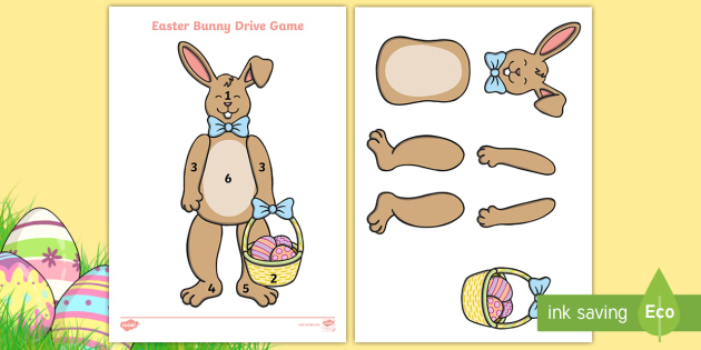 2D Shape Easter Bunny Hop Board Game (l'insegnante ha fatto)