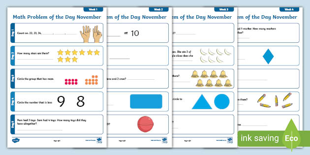 daily mental maths worksheets problem of the day grade 1