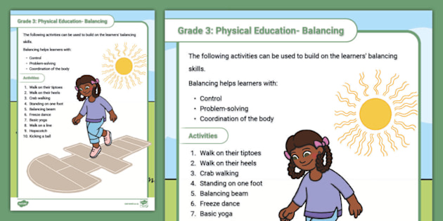 Grade Physical Education: Balancing Activities
