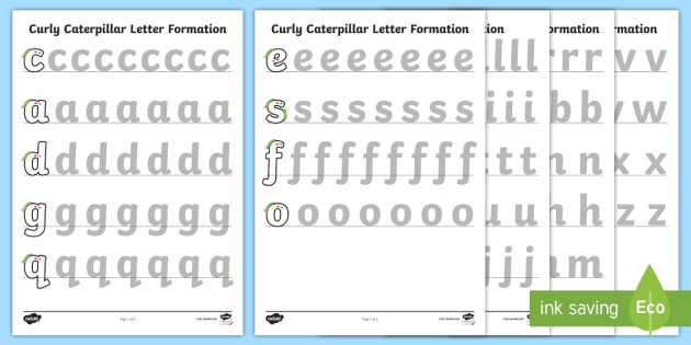 Lowercase Letters Handwriting Practice Worksheet - Twinkl