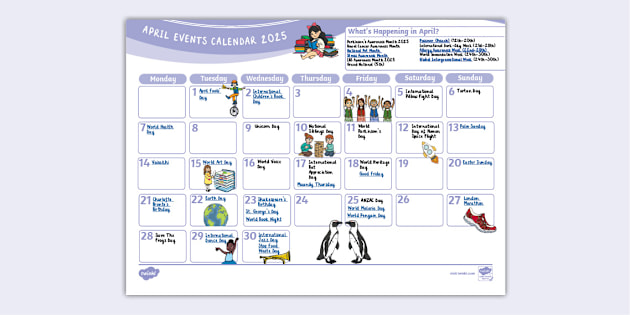 Key Events Calendars | twinkl.com.au