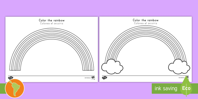 Color The Rainbow Worksheet Worksheet English Spanish Color The Rainbow Color The Rainbow Worksheet Worksheet English Spanish Color The Rainbow