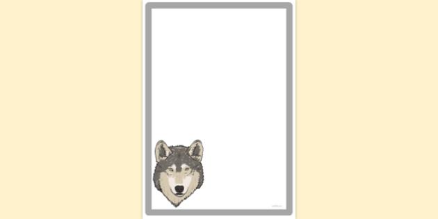 Wolf Face Border | Page Borders | Twinkl