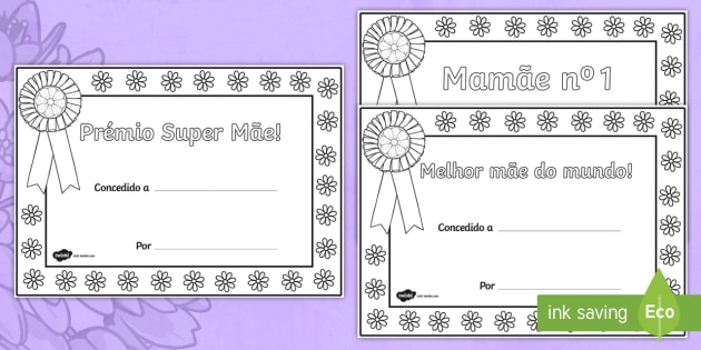Certificados Do Dia Da Mae Colorir Teacher Made