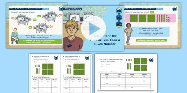 Year 3 Diving Into Mastery Find 1 10 And 100 More Or Less Than A Given