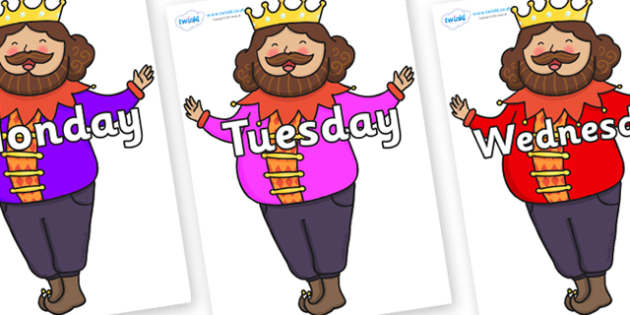 Days of the Week on The Emperors New Clothes Emperor