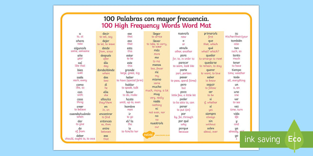 100-high-frequency-words-word-mat-english-spanish