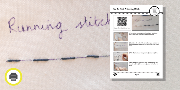 How To Use The Running Stitch Instructions (Teacher-Made)