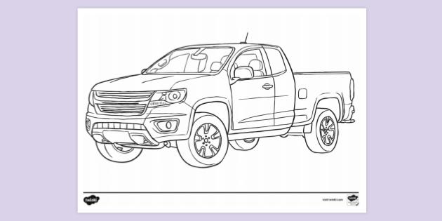 4x4 Truck Colouring Page Colouring Sheets Teacher Made