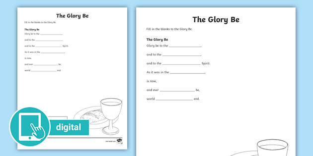 Glory Be Prayer Fill in the Blank Worksheet | Twinkl