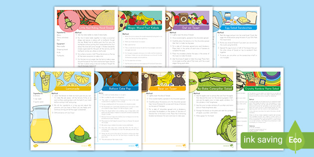No-Bake Recipes for Kids | Classroom Recipes Pack | Twinkl