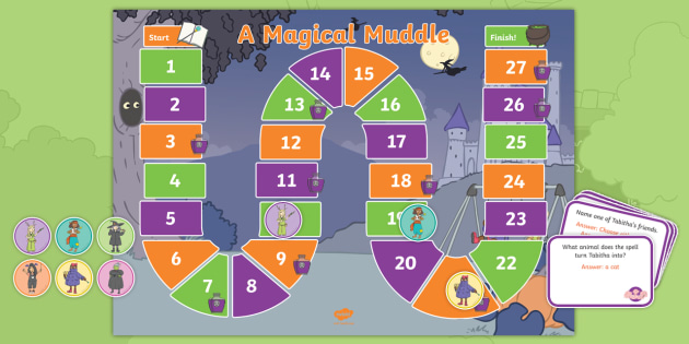 a magical muddle story comprehension board game