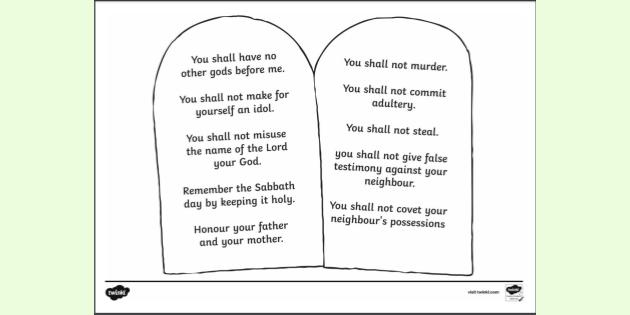 Free Free Bible Colouring Page Ten Commandments Twinkl