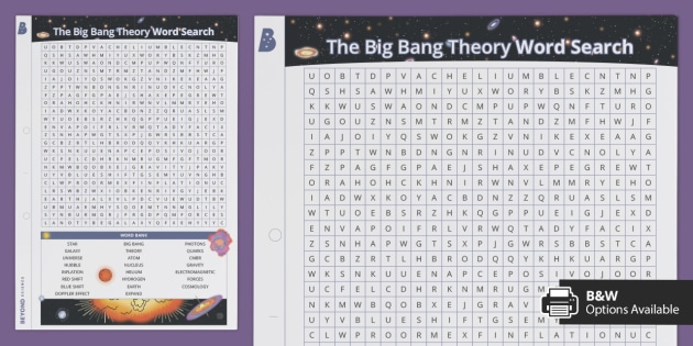 The Big Bang Theory Word Search