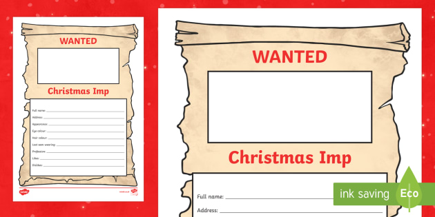 The Christmas Imp Differentiated Wanted Poster