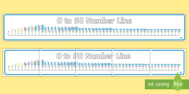 0 50 Number Line Banner Number Shapes Ks1 Primary Maths Resources