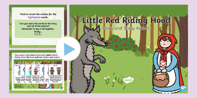 Little Red Riding Hood Story Map Powerpoint With Story Actions