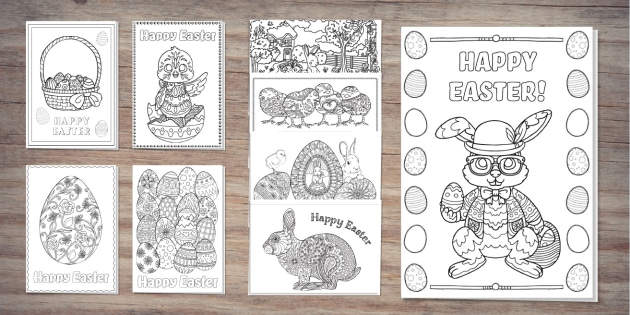 Easter Colouring Cards | Twinkl Party (teacher made)