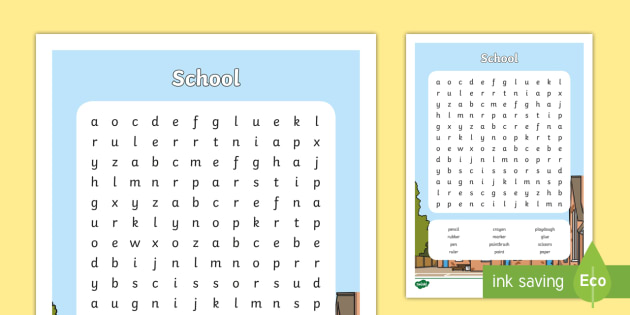 The School Aistear Word Search (teacher made)