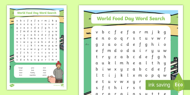 world food day word search teacher made