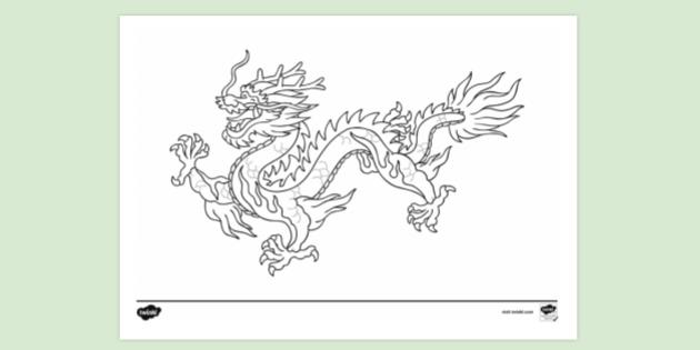 FREE! - Asian Dragon Colouring Sheet | Colouring Sheets