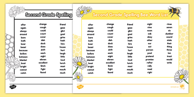 2nd-grade-spelling-bee-word-list-teacher-made