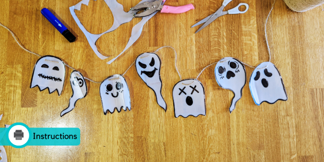 Easy Halloween Milk Jug Ghosts Craft Tutorial