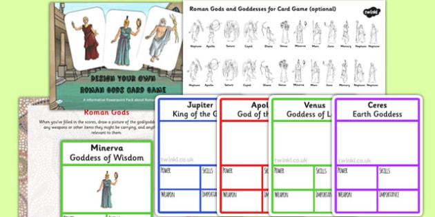 free children's family printable tree Roman Powerpoint Task   Gods Game gods Card romans, Setter