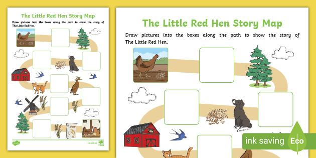 little-red-hen-story-map-activity-teacher-made