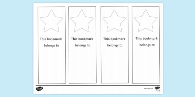 FREE! - Bookmark Star Colouring Sheet | Colouring Sheets