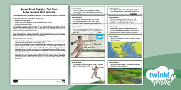 Ancient Greek Olympics Fact Cards